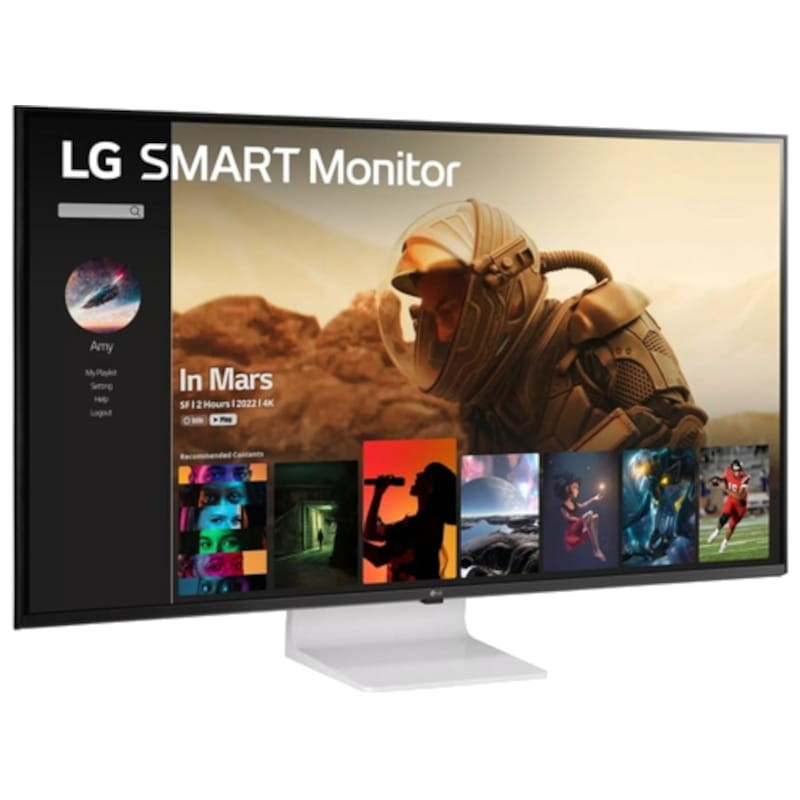 LG 43SQ700S-W 42.5 4K UHD Wi-Fi Mirroring Blanc - Moniteur intelligent - Ítem1