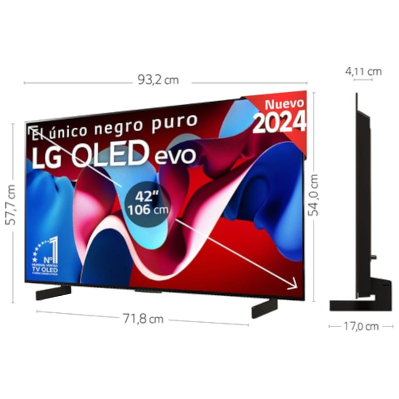 LG OLED evo C4 OLED42C44LA 42 4K Ultra HD Smart TV Wifi - Televisor - Ítem4