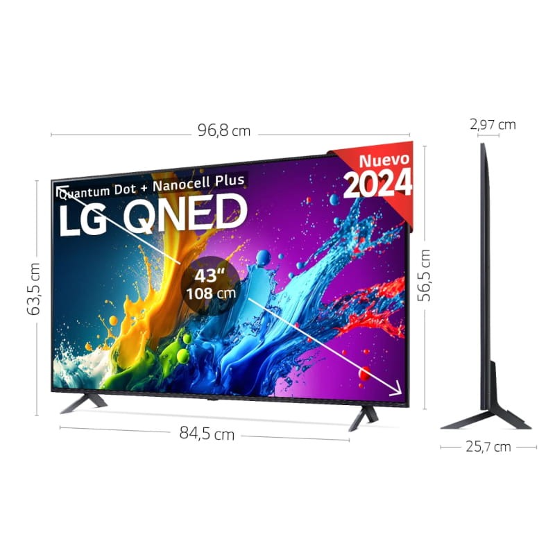 LG 43QNED80T6A 43 QNED 4K Ultra HD Smart TV Wifi Preto - Televisão - Item5