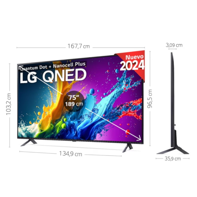 LG QNED 75QNED80T6A 75 4K Ultra HD Smart TV Wifi Noir - Télévision - Ítem5