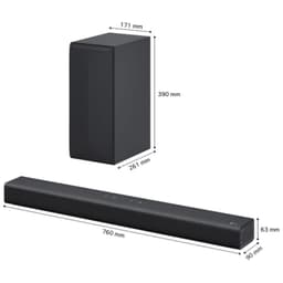 Dimensões do LG S60Q 2.1 300W