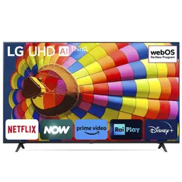 Vista frontal da Televisão LG UHD 55UT80006LA Azul