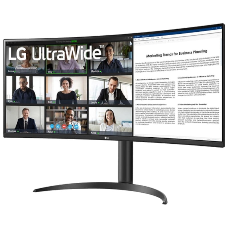 LG UW 34WR55QC-B.AEU 34 2K Ultra HD VA 100Hz Curva FreeSync Negro - Monitor de PC - Ítem2