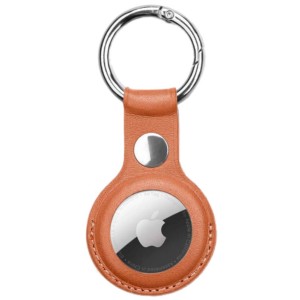Leatherette keychain compatible with Apple AirTag