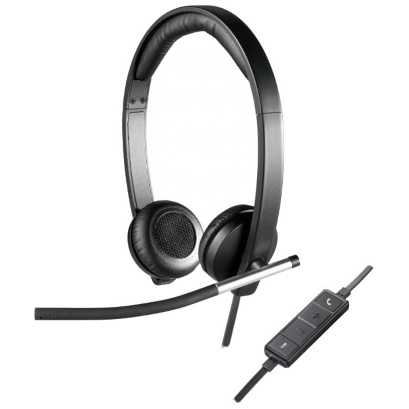 Logitech H650e - Auscultadores com Microfone Preto/Prata - Item1