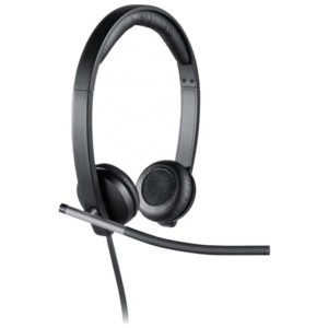 Logitech H650e - Auscultadores com Microfone Preto/Prata