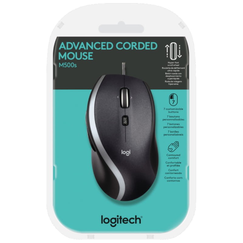 Logitech Corded Mouse M500S USB Preto - Mouse para PC - 4000 DPI - Item1