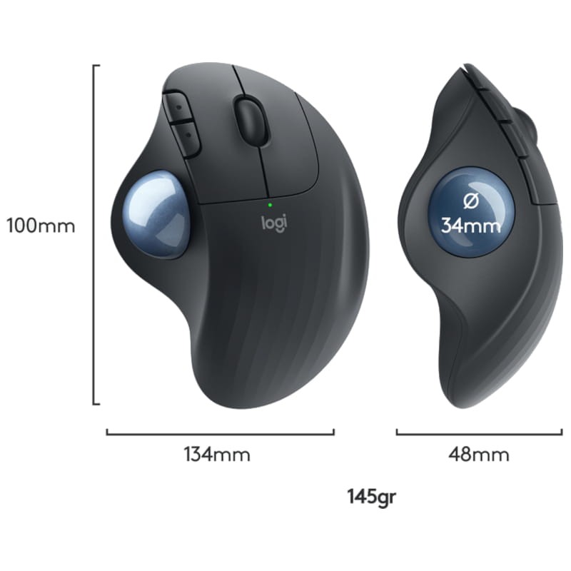Logitech Ergo M575 USB Bluetooth Graphite - Souris sans fil - 2000 DPI - Ítem4