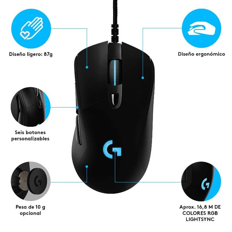 Logitech Prodigy G403 Hero Gaming Mouse - 12000DPI - Ítem2