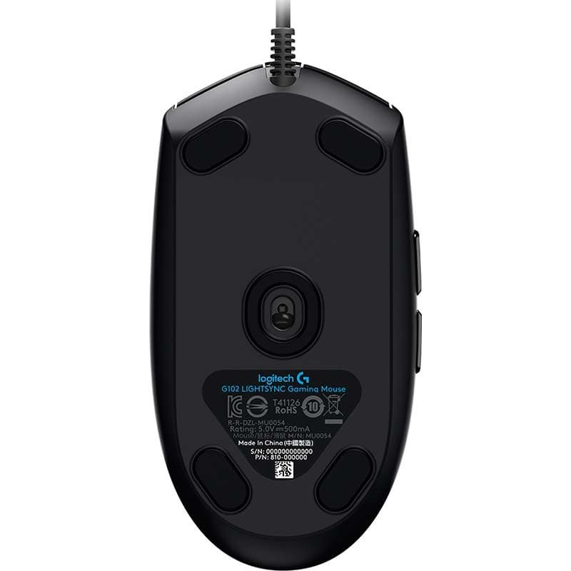 Rato Gaming Logitech G102 USB RGB - vista superior