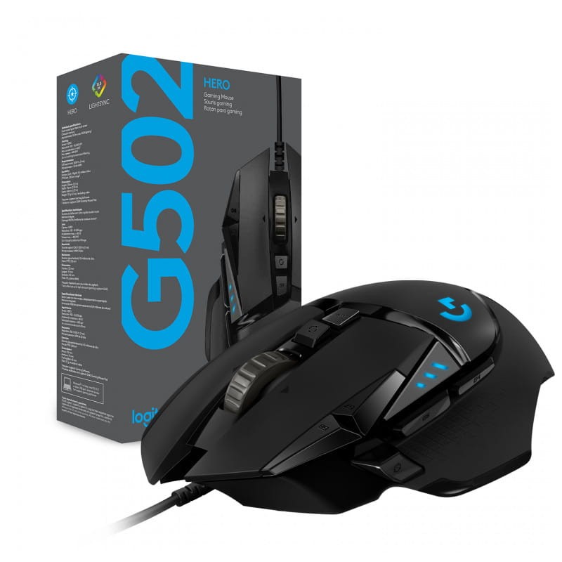 Logitech G G502 Hero USB Negro – Ratón Gaming - 25600 DPI - Ítem1