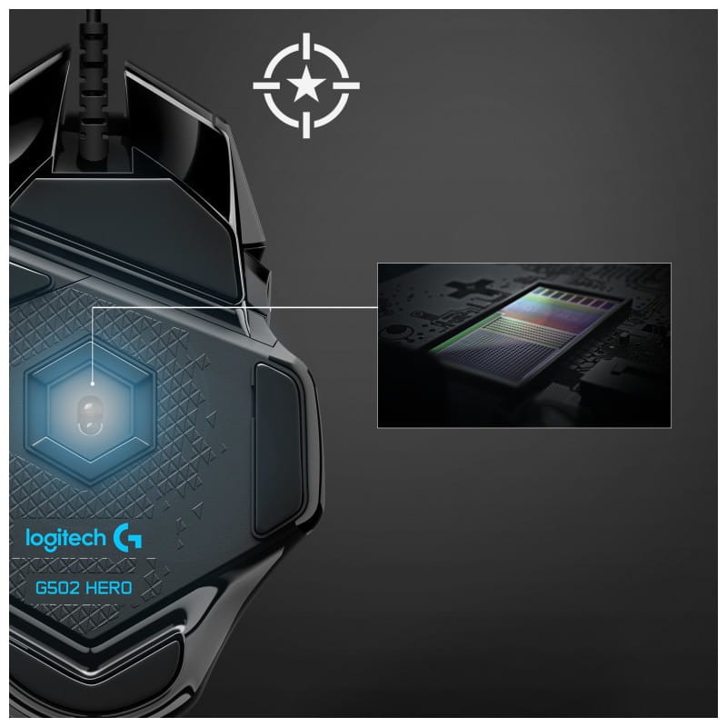 Logitech G G502 Hero USB Preto - Mouse para jogos - 25600 DPI - Item6