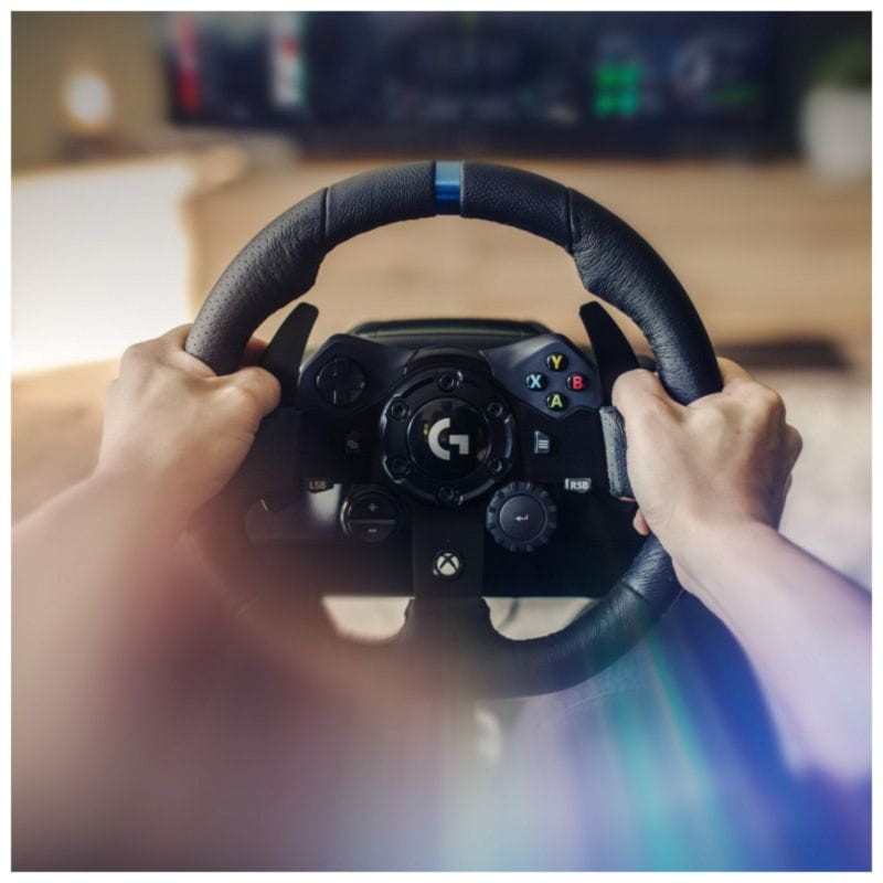 Logitech G G923 Volante + Pedales Xbox Series X/S, Xbox One, PC Color: Negro - Ítem4