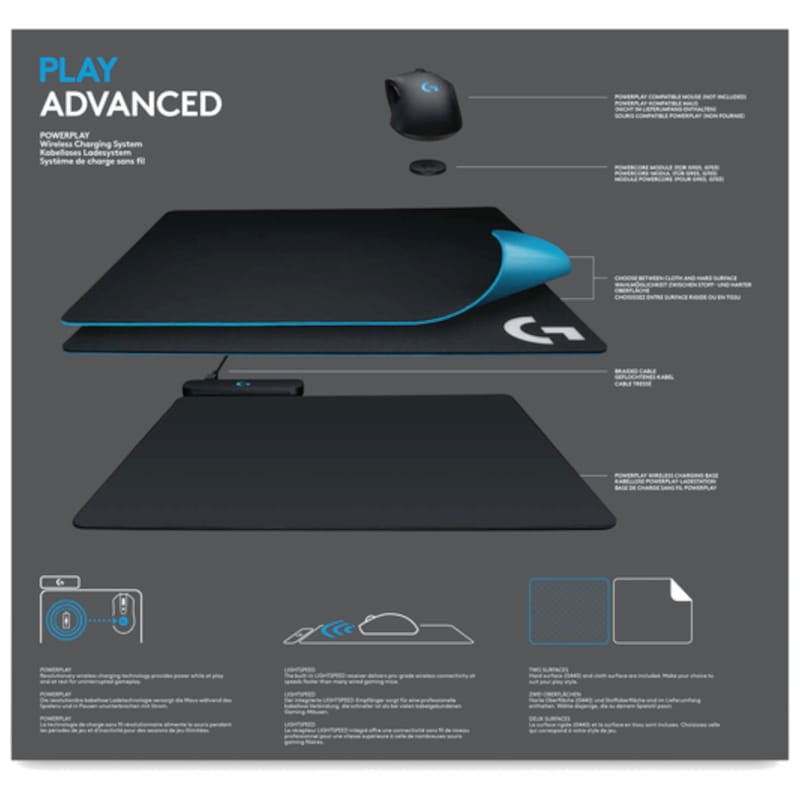 Logitech G Powerplay RGB 320x275mm Negro - Alfombrilla para ratón - Ítem5