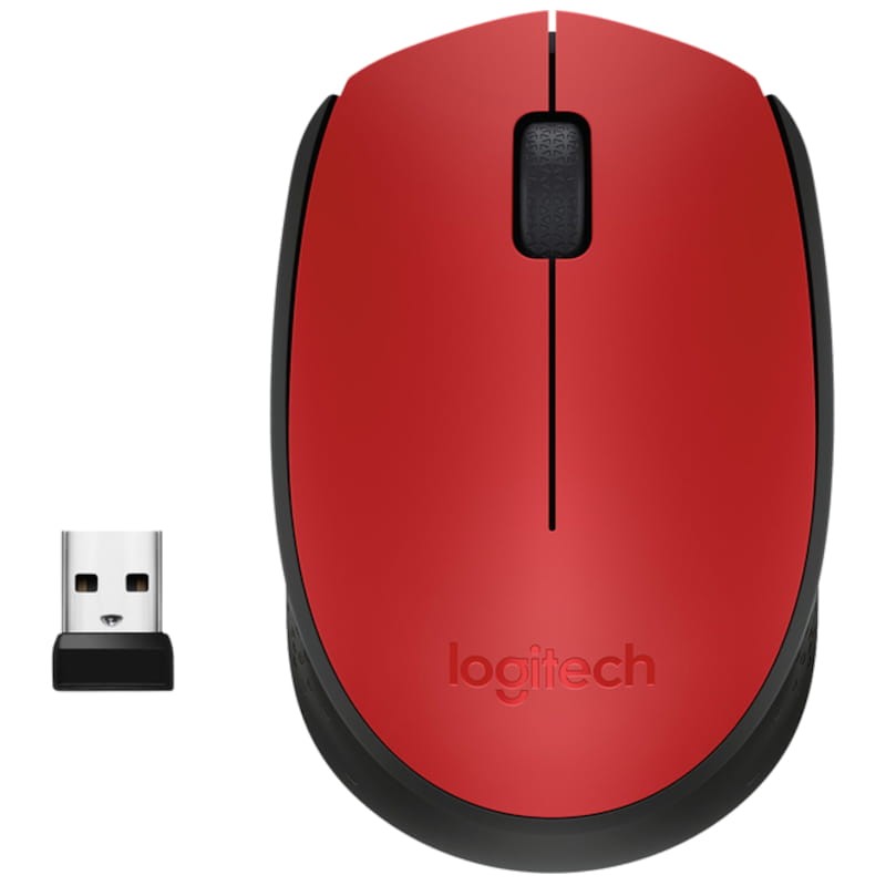 Logitech M171 Red-K USB Vermelho - Rato sem fios - 1000 DPI - Item