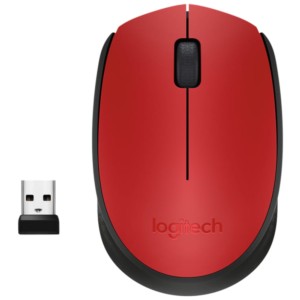 Logitech M171 Red-K USB Rouge - Souris sans fil - 1000 DPI