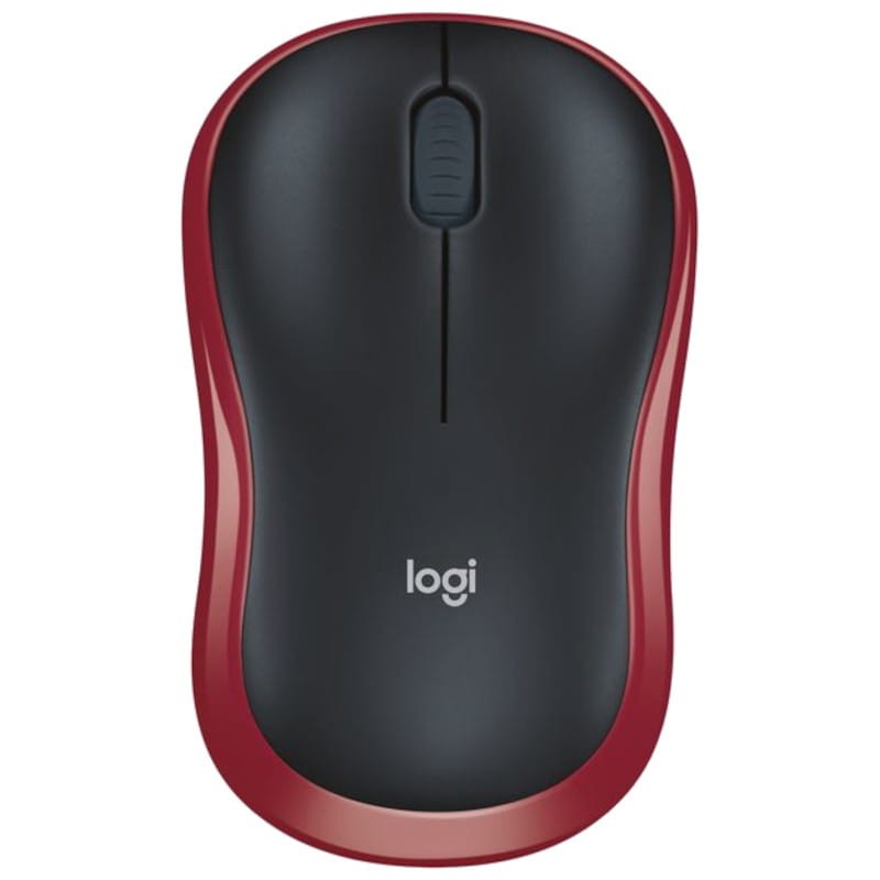 Logitech M185 Vermelho/Preto - Mouse sem fio - 1000 DPI - Item