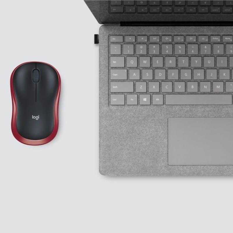 Logitech M185 Rouge/Noir - Souris sans fil - 1000 DPI - Ítem4