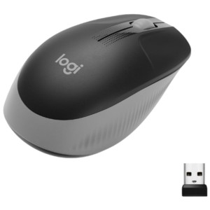 Logitech M190 Inalámbrico Negro Gris - Ratón inalámbrico - 1000 DPI