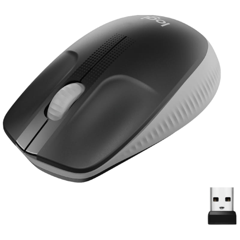 Logitech M190 Wireless Preto Cinza - Mouse sem fio - 1000 DPI - Item1