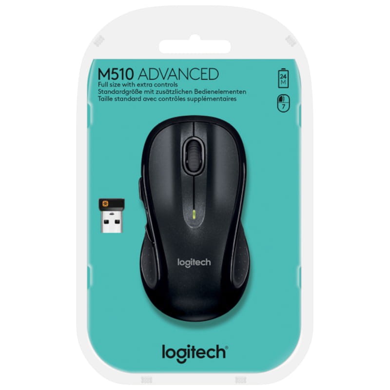 Rato laser sem fios Logitech M510 Preto - Item5
