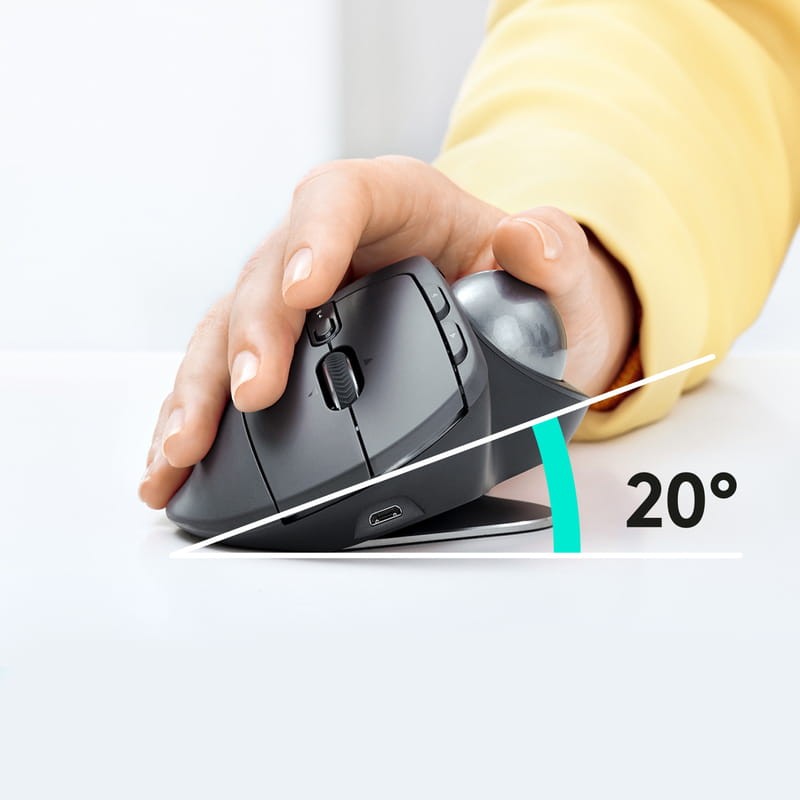 Logitech MX Ergo Bluetooth Grafito - Ratón inalámbrico - 440 DPI - Ítem4