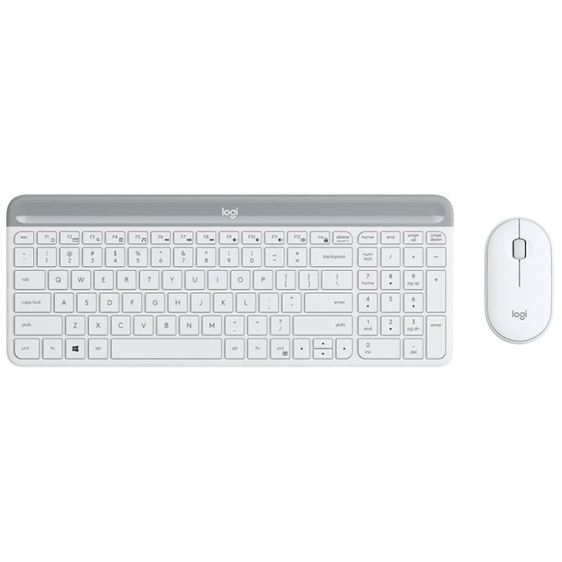 Logitech Slim Wireless Combo MK470 Clavier RF sans fil Espagnol Blanc - Ítem