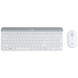 Logitech Slim Wireless Combo MK470 Clavier RF sans fil Espagnol Blanc