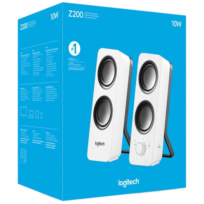 Logitech Multimedia Speaker Z200 Blanc - Ítem4