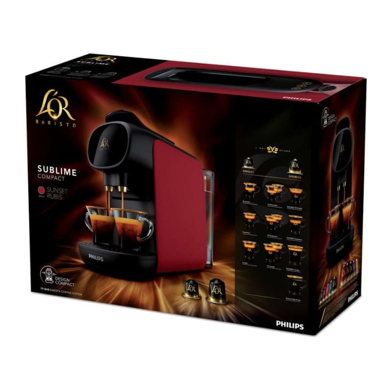L'OR Barista Sublime LM9012/50 1450W 0,8L Noir/Rouge - Cafetière à capsules - Ítem4
