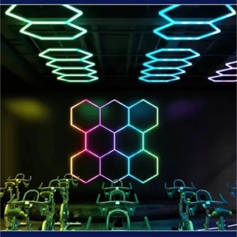 Luz hexagonal ZT/F552-RGB RGB Branco LED - Plafon - Item1