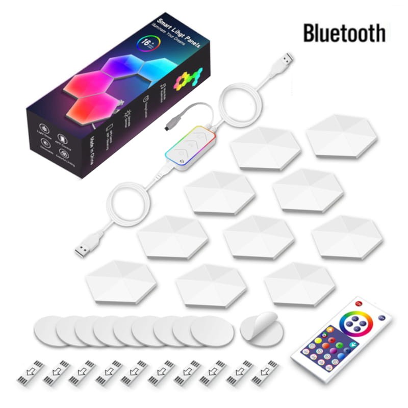 Lumières LED RVB hexagonales avec Bluetooth - Ítem2
