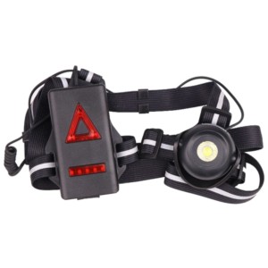 Luz traseira e frontal LED de Segurança para Running/Caminhada Preta