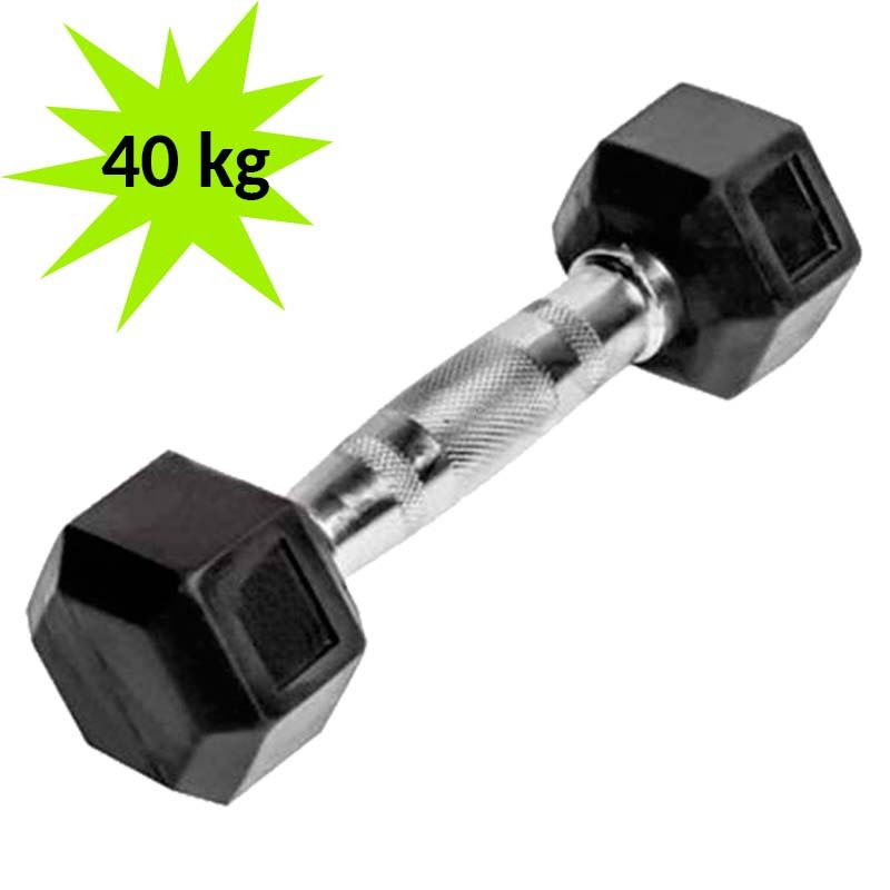 Mancuerna Hexagonales Rubber de 40kg - Ítem