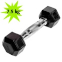 Halteres Hexagonais Rubber de 7.5kg - Item