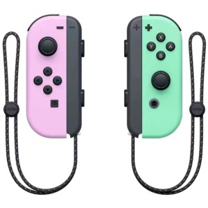 Conjunto de controladores Joy-Con roxo (L) e verde (R) compatíveis com Nintendo Switch