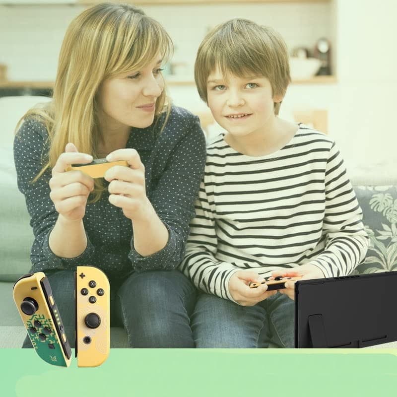 Comando Joy-Con Set Esquerda/Direita Nintendo Switch Compatível Tears 2 Dourado - Frontal