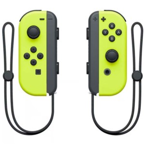 Conjunto de comandos Joy-Con L+R Amarelo compatíveis com Nintendo Switch