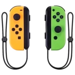 Conjunto de comandos Joy-Con amarelo (L) e verde (R) compatíveis com Nintendo Switch