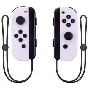 Conjunto de comandos Joy-Con L+R Branco compatíveis com Nintendo Switch