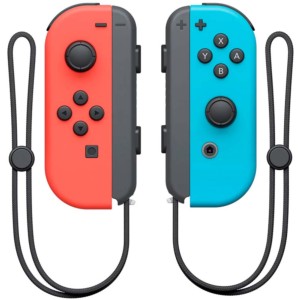 Conjunto de comandos Joy-Con vermelho (L) e azul (R) compatíveis com Nintendo Switch