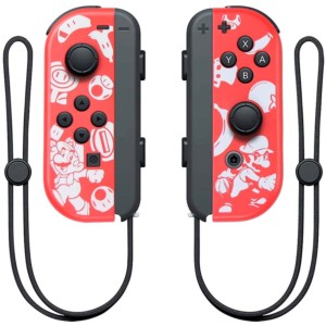 Ensemble de manettes Joy-Con L+R désign Rouge M compatibles avec Nintendo Switch