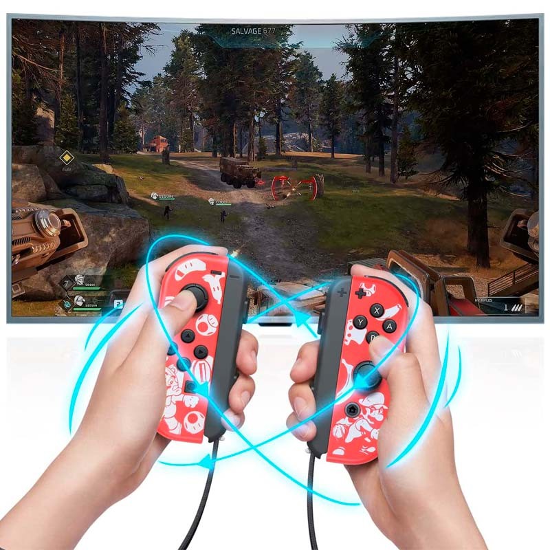 Juego de mandos Joy-Con I+D diseño Rojo M compatibles con Nintendo Switch - Ítem4