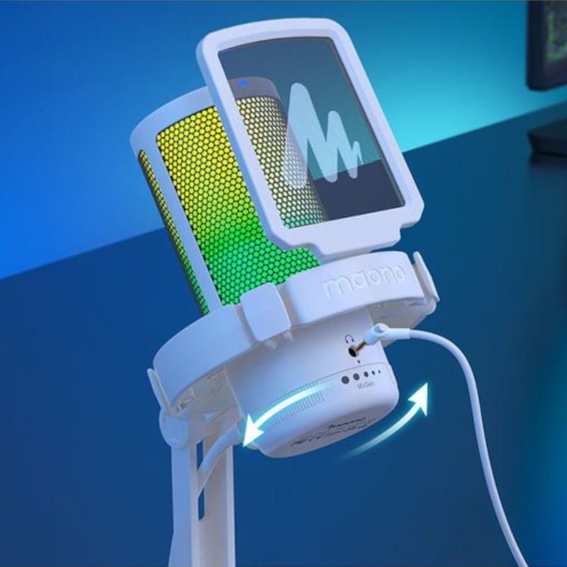 Maono DGM20 RGB Branco - Microfone USB para Gravação e Streaming no PC - Item5