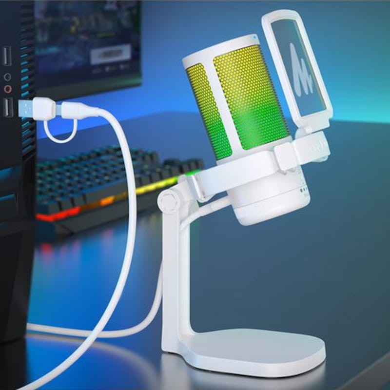Maono DGM20 RGB Branco - Microfone USB para Gravação e Streaming no PC - Item6