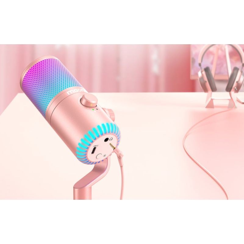 Maono DM30RGB Rosa - Micrófono USB para Grabación y Transmisión en PC - Ítem4