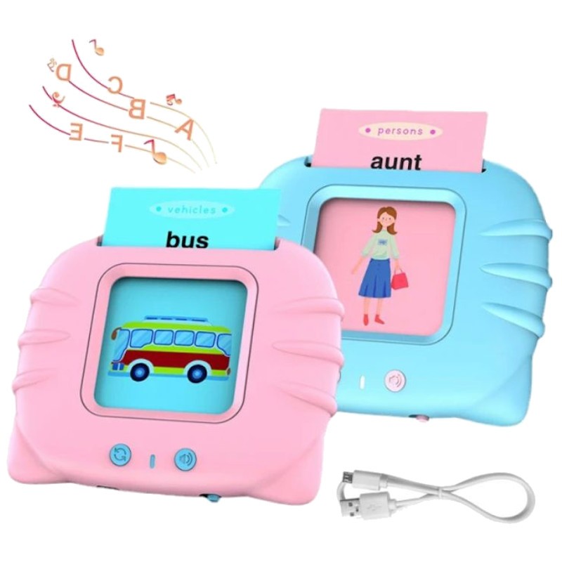 Machine d'apprentissage de l'anglais pour enfants avec cartes et son Rose - Ítem3