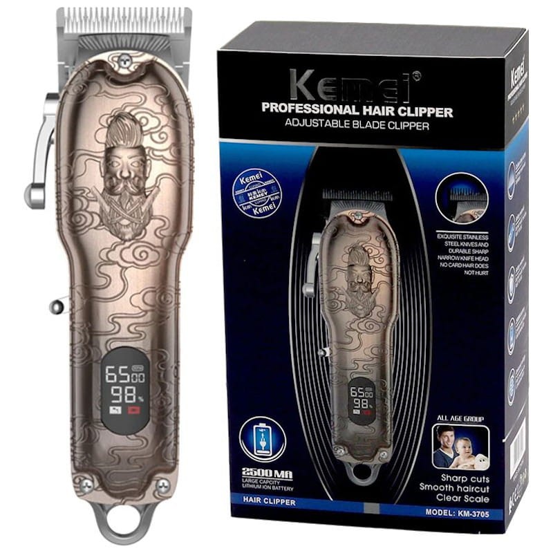 Máquina Cortapelos Inalámbrica Kemei KM-3705 Professional - Ítem1