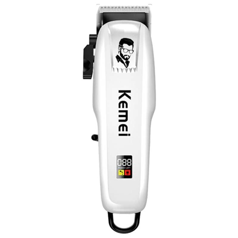 Máquina Cortapelos Kemei Clipper KM-809A Blanco - Ítem