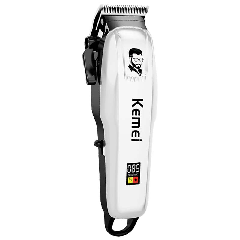 Máquina Cortapelos Kemei Clipper KM-809A Blanco - Ítem1